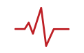 A red heartbeat symbol consisting of a horizontal line interrupted by a jagged, upright pulse.