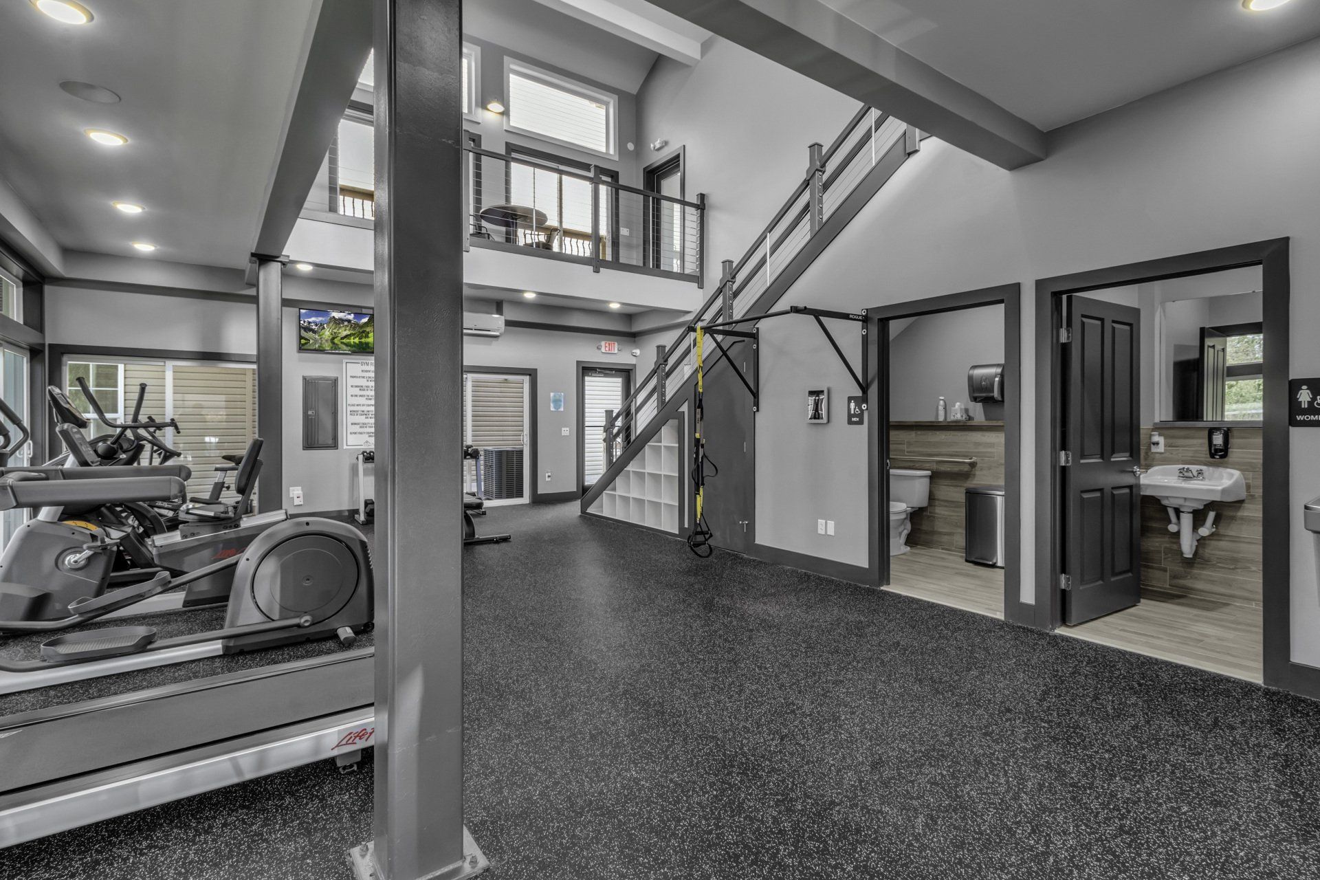 open area in workout facility