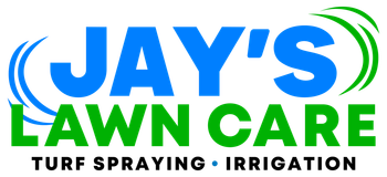 Jay's Lawn Care logo with blue