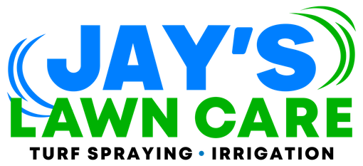 Logo for Jay's Lawn Care: Blue