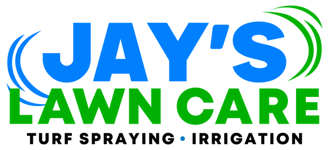 Logo for Jay's Lawn Care: Blue