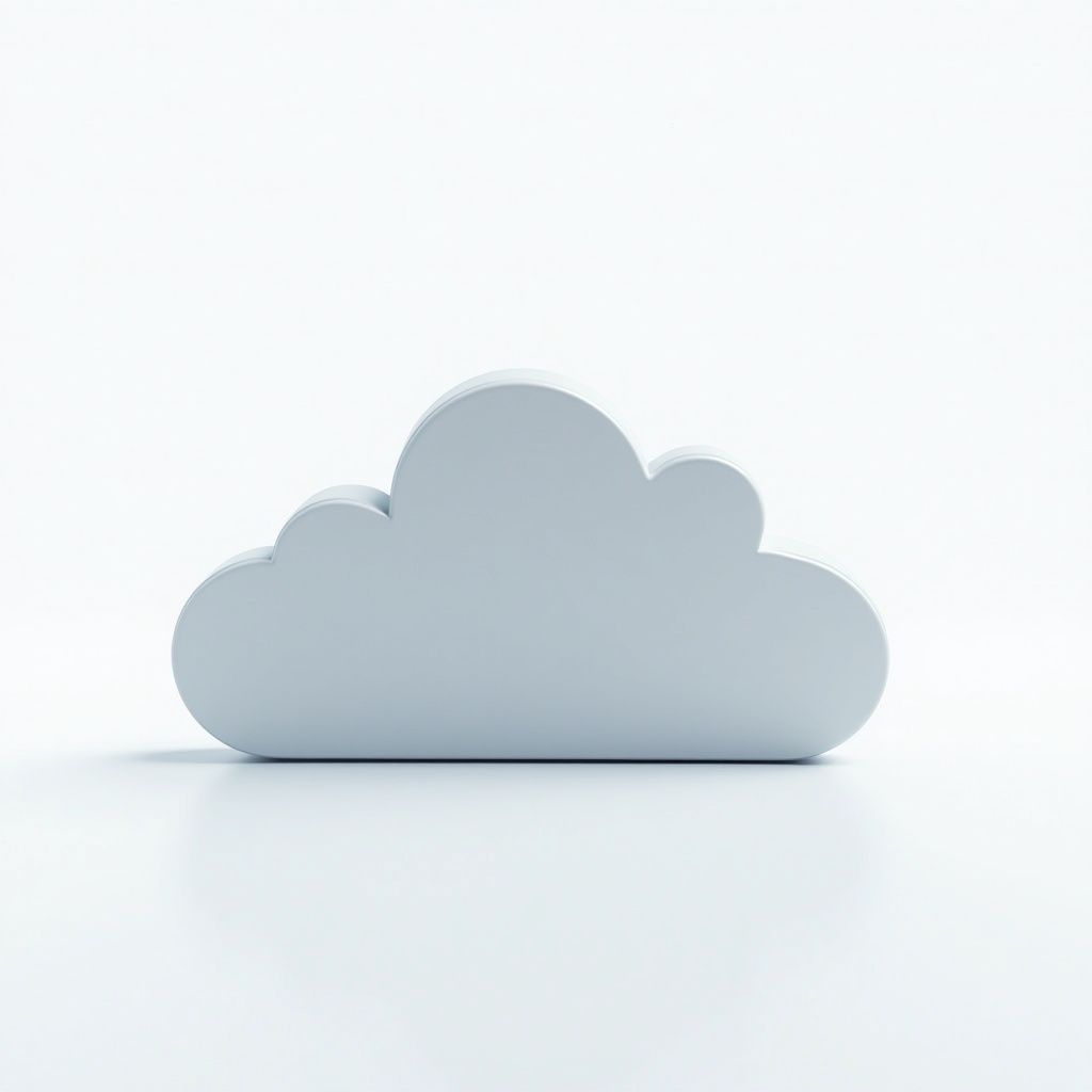 A white cloud icon on a white background.