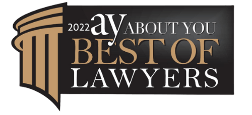 A logo for the 2022 ay about you best of lawyers