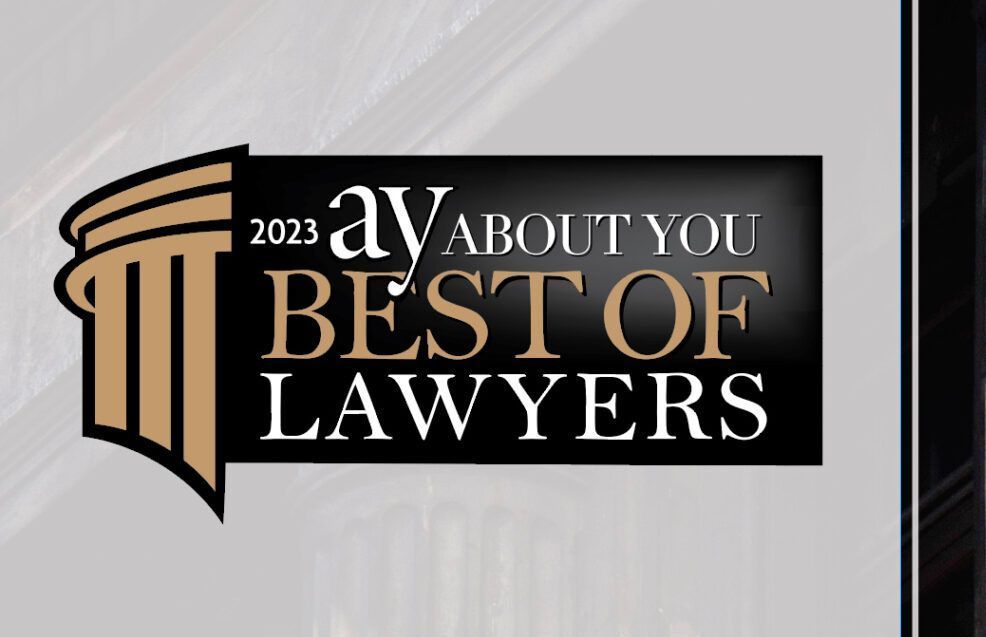 A logo for ay about you best of lawyers