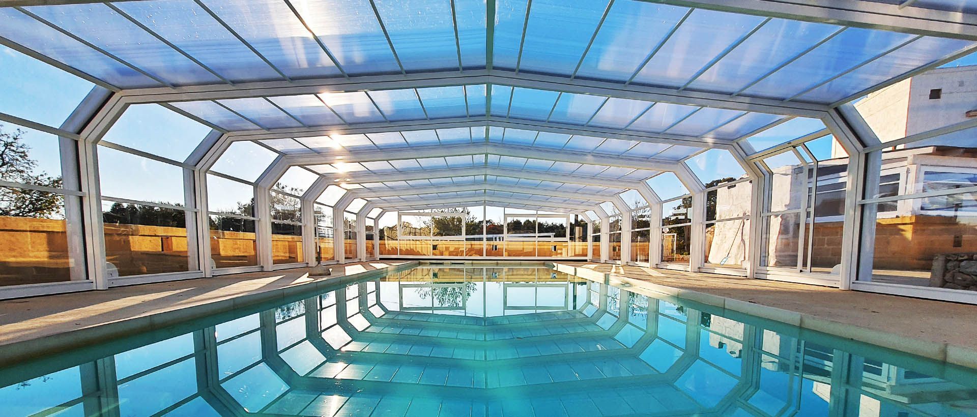 copertura in alluminio per piscina