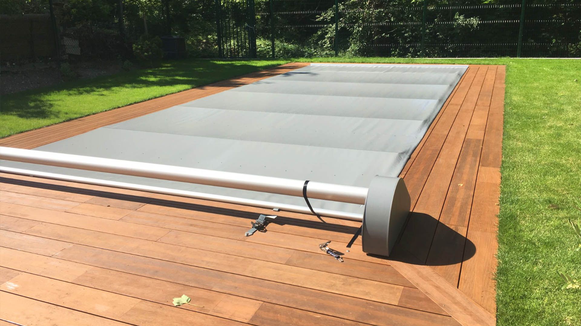 Copertura Per Piscina Rettangolare 260x160 Cm, Telo Antipolvere E Antipioggia, In Poliestere, Pieghevole