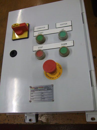 Close up of control panel assembly