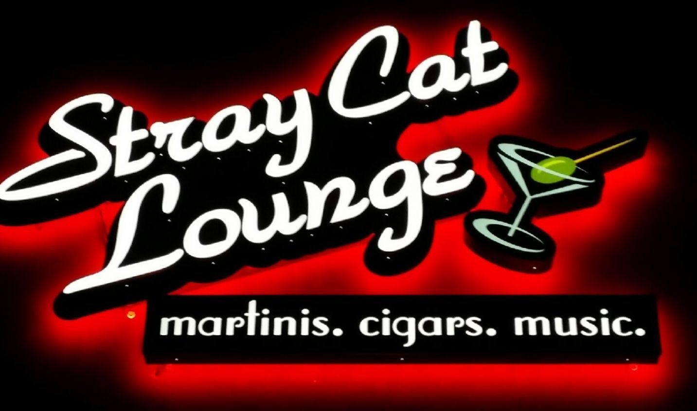 Stray Cat Lounge Sign Logo