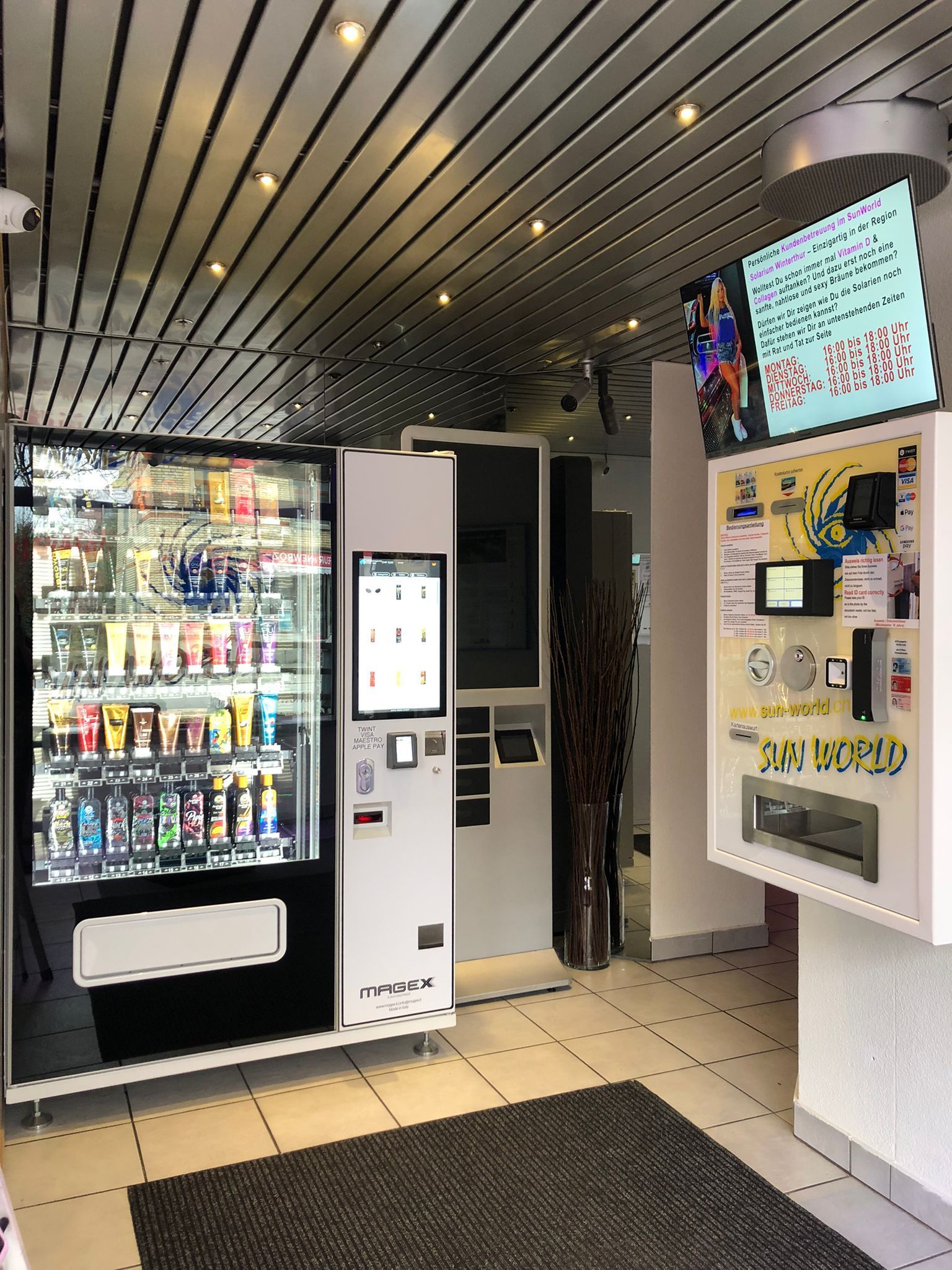 XXL Solariumkosmetikautomat im SunWorld Winterthur – grösste Auswahl der Region