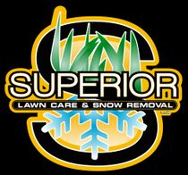 Superior Lawn care and snow removal text logo