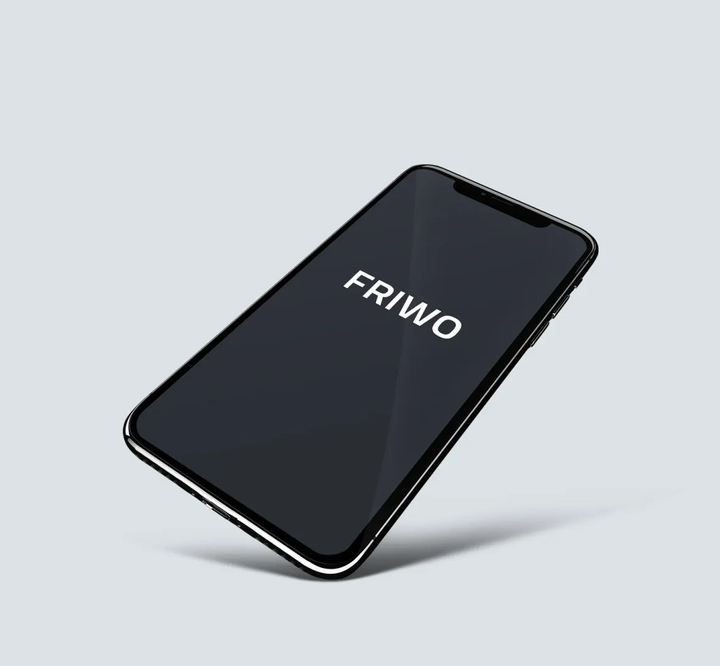 A phone with friwo written on the screen