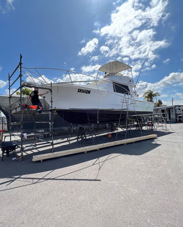 Boat under repair | Marmong Point, NSW | On Point Shipwright Group