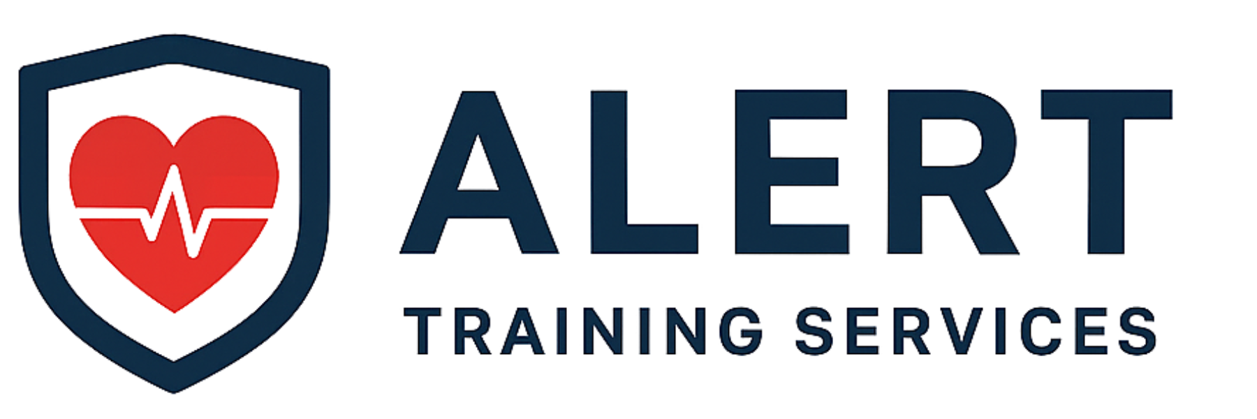 A logo for training services with a heart and a cross.