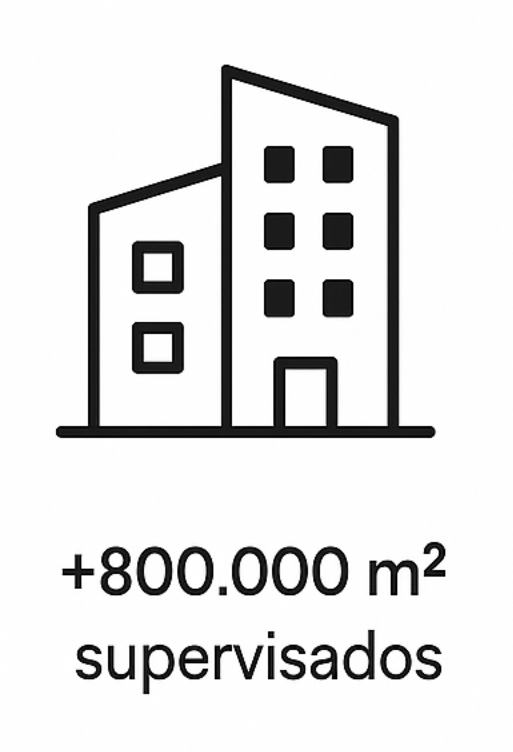 Building icon with text 