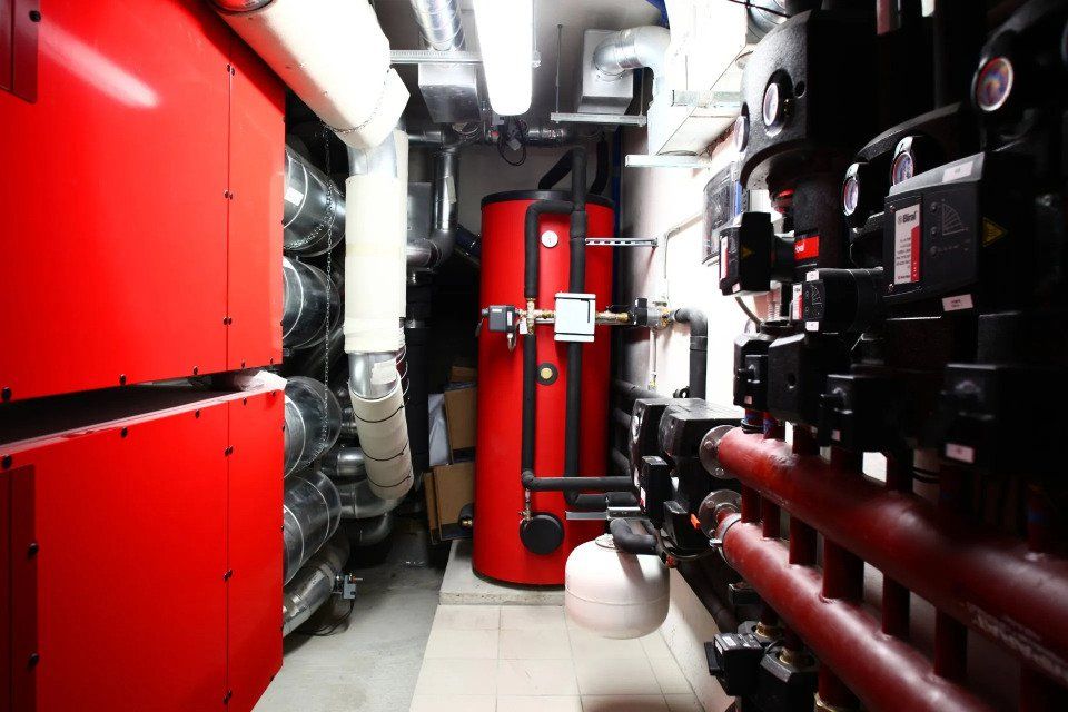 impianto di riscaldamento industriale