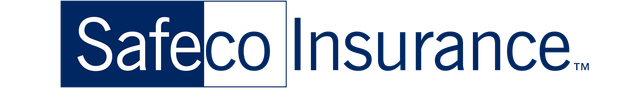 Safeco Insurance logo in blue and white text with a blue vertical bar.