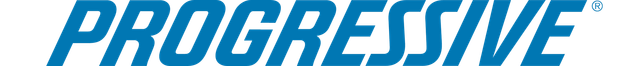 Progressive logo in blue italic text with green underline on a white background