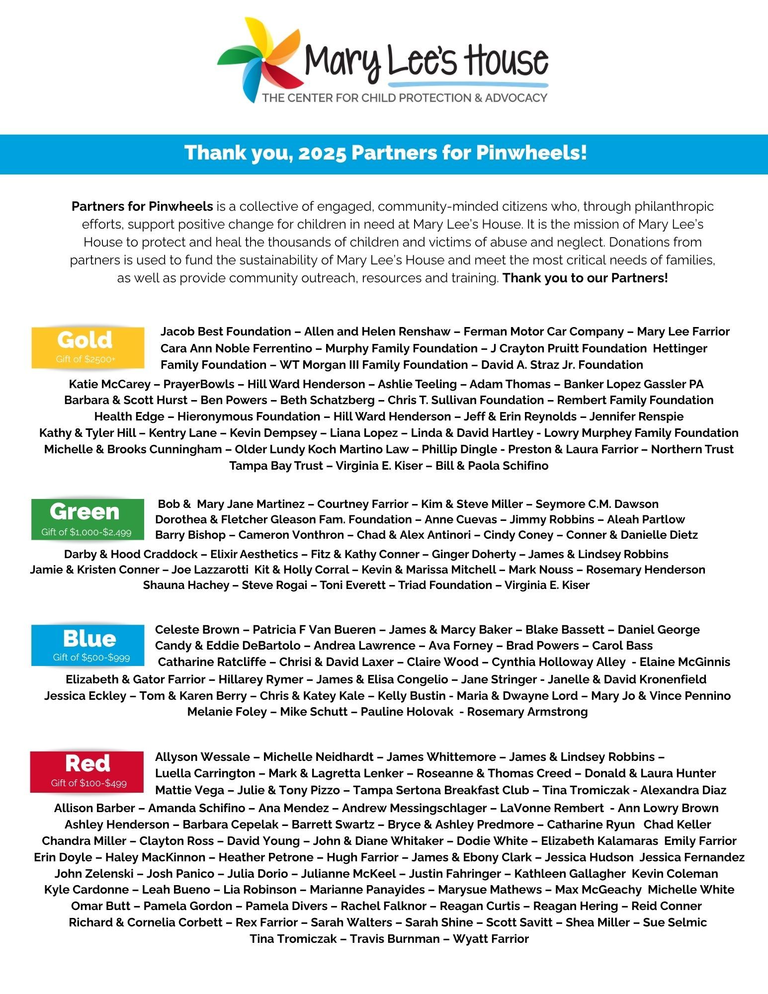 A flyer that says `` thank you , these partners for flowwheels '' on it.
