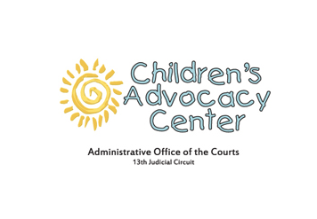 A logo for the children 's advocacy center administrative office of the courts