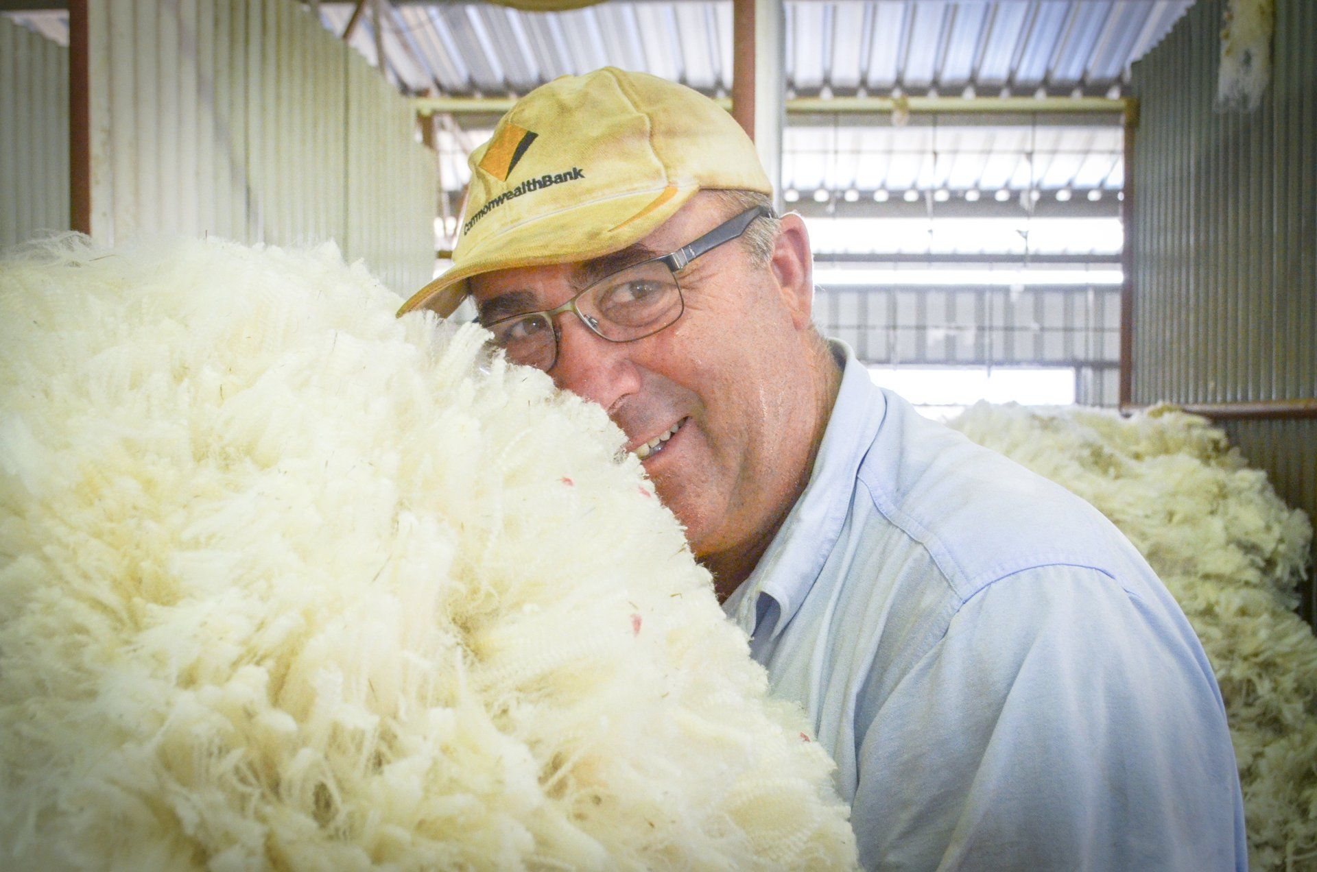 Peter hugging fleece