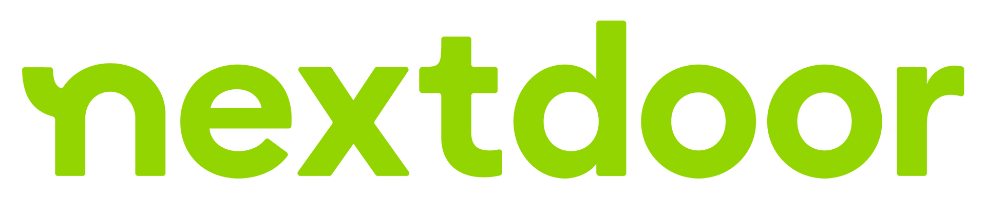 Green “nextdoor” wordmark logo on a white background