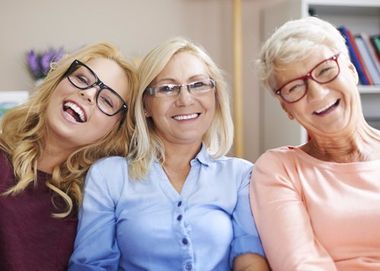family with glasses