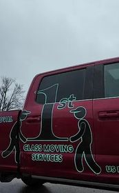 Red truck with 