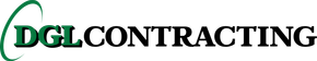 The company logo for DGL Contracting features the green letters DGL followed by the black word CONTRACTING.