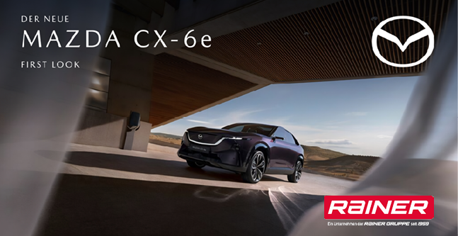 Werbebanner für das Autohaus Rainer Toyota mit einem weißen SUV und Kontaktinformationen, gültig ab März 2026.