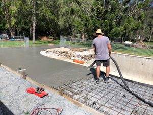 A concrete retaining wall project on the Gold Coast