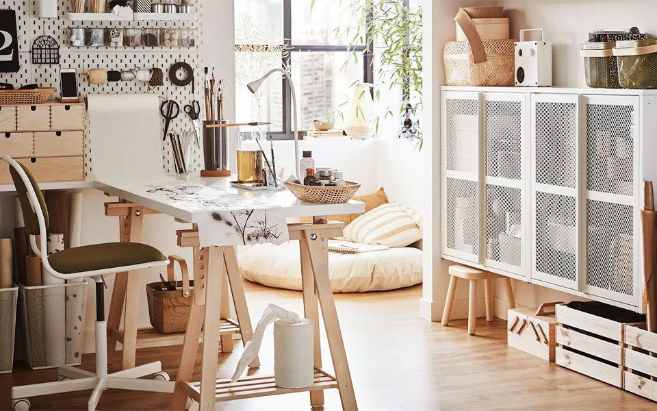 Beautiful washed pine home office rustic