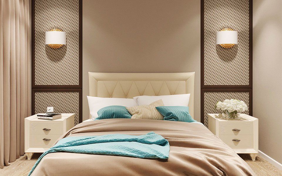 Beautiful bedroom renovation white andbrown modern