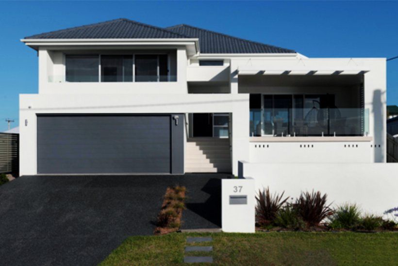 Beautiful white and grey house after remodel