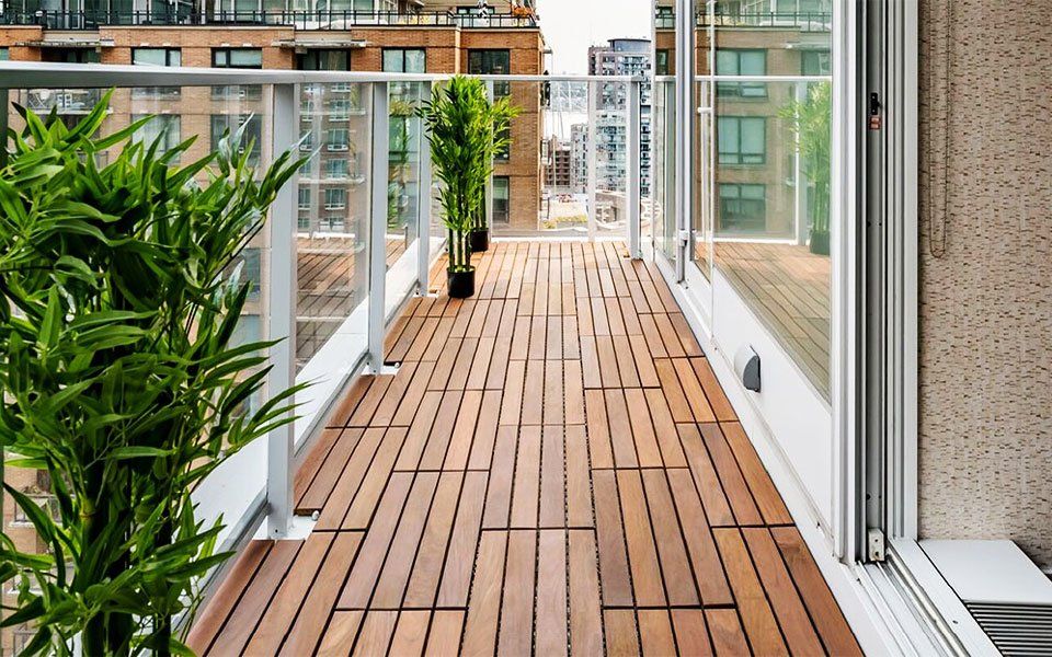 Beautiful pine floor balcony after remodel