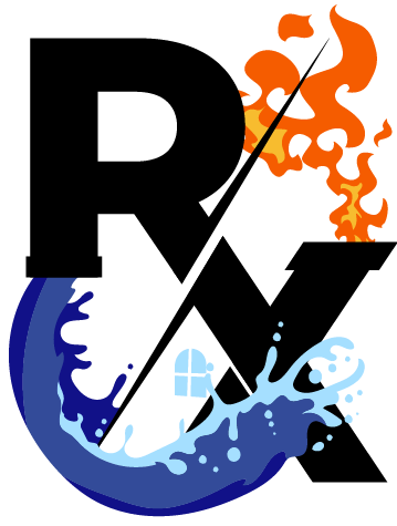 The letter r is surrounded by water and fire