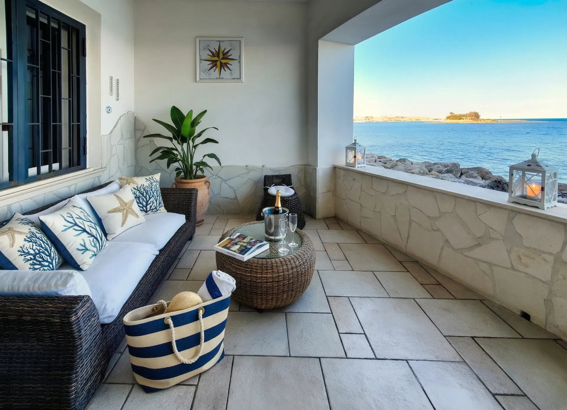Vista panoramica fronte mare a Marzamemi – Rosa dei venti beach house by Exclusive Home