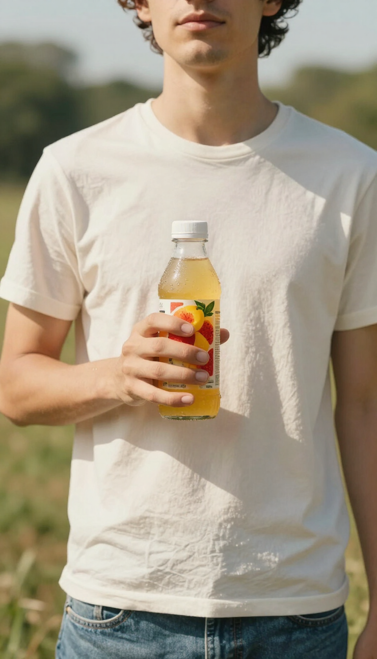 Person enjoying a Thryv protein drink outdoors