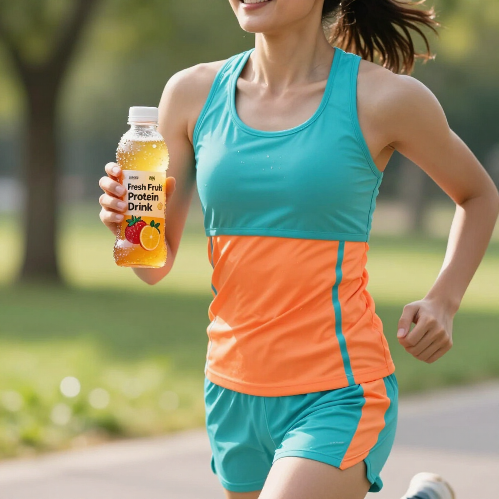 Active person enjoying Thryv protein drink