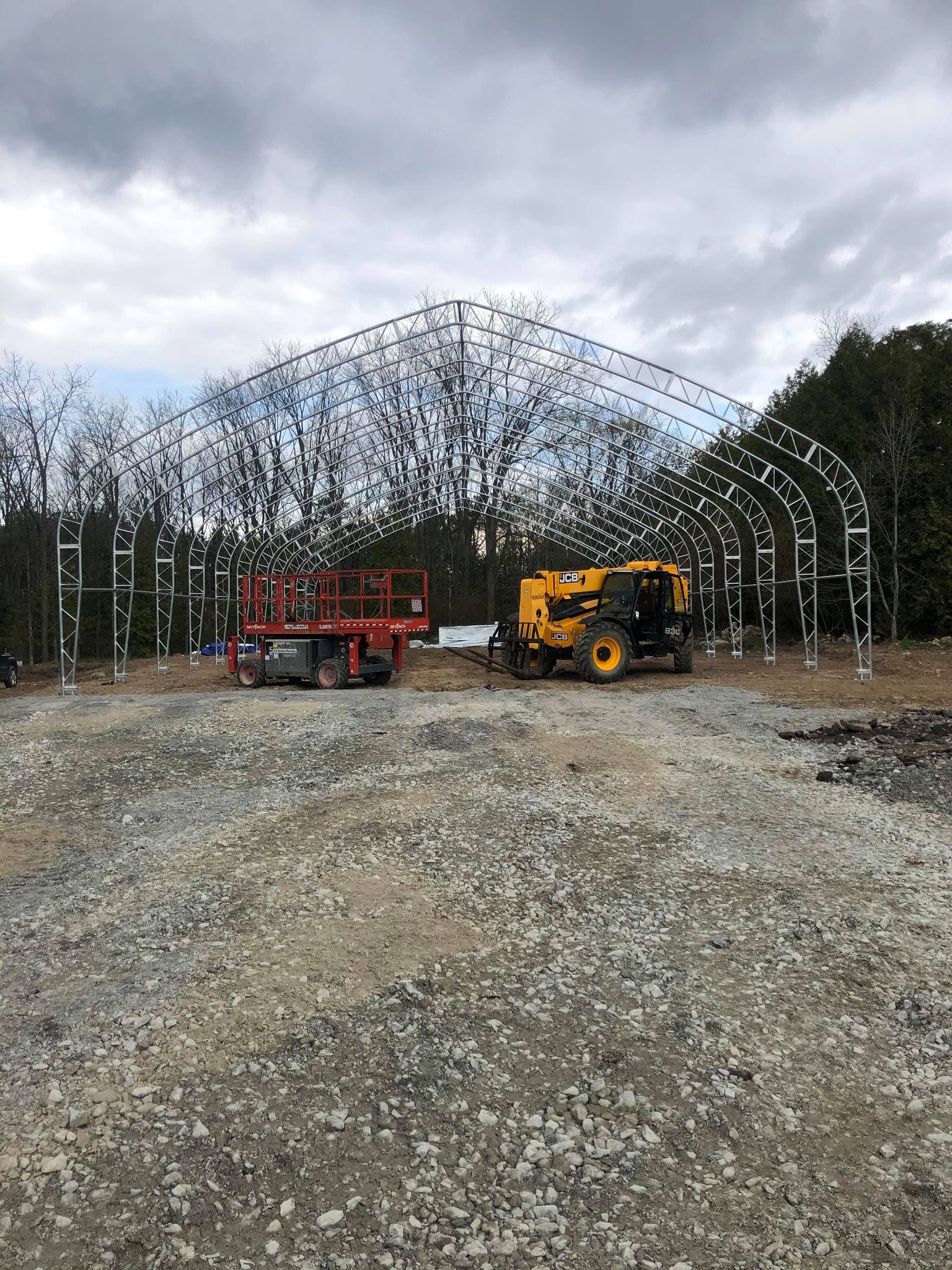 Coverall building installation
