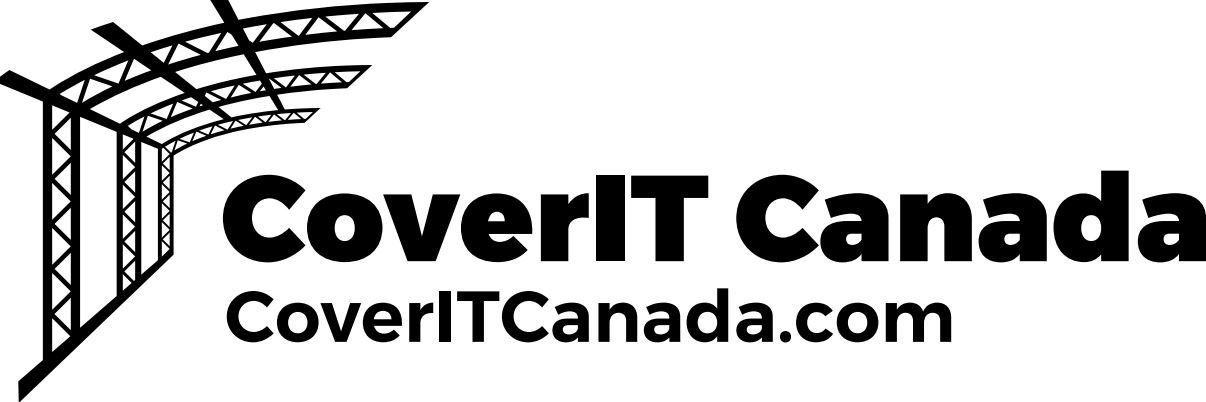 A black and white logo for coverit canada.