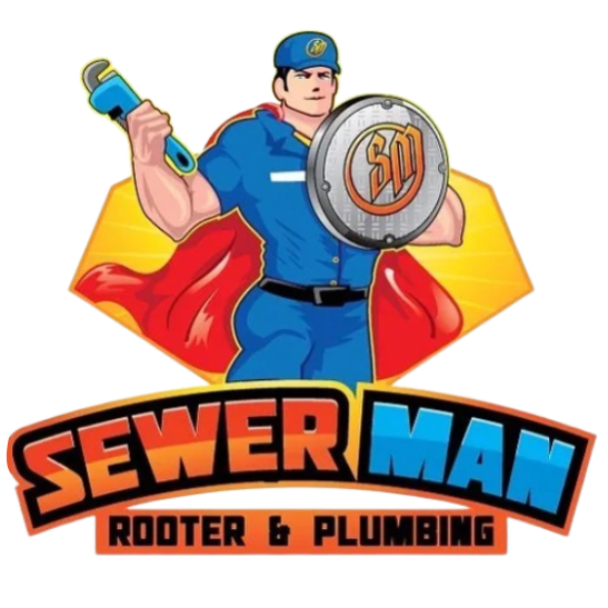 Sewer Man Rooter Plumbing Company Logo