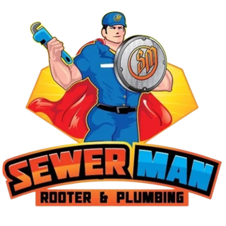 Sewer Man Rooter Plumbing Company Logo