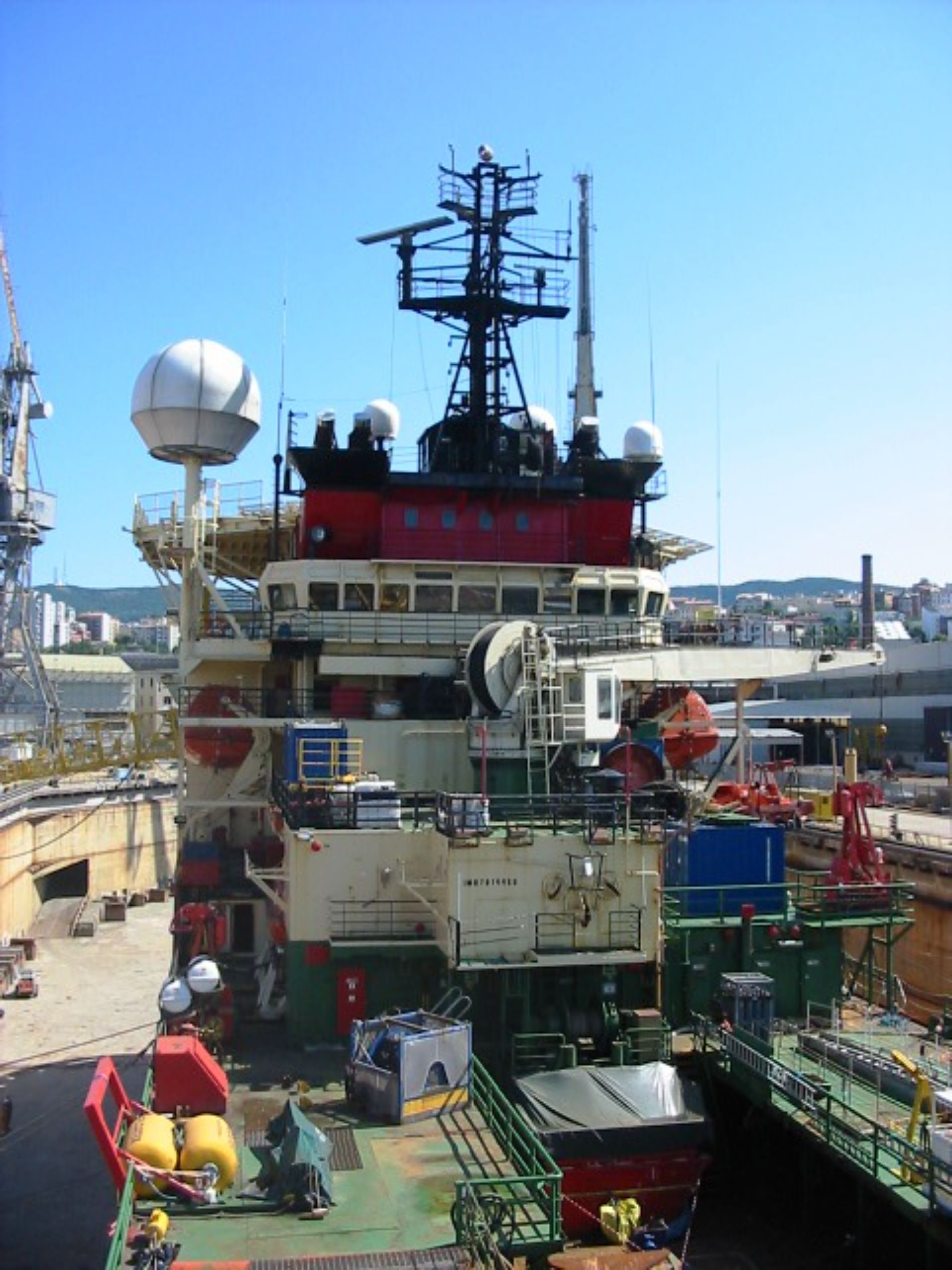 nave durante ispezione