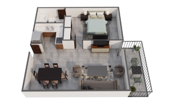 One Bedroom Floor Plan
