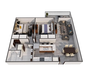 two bedroom floor plan