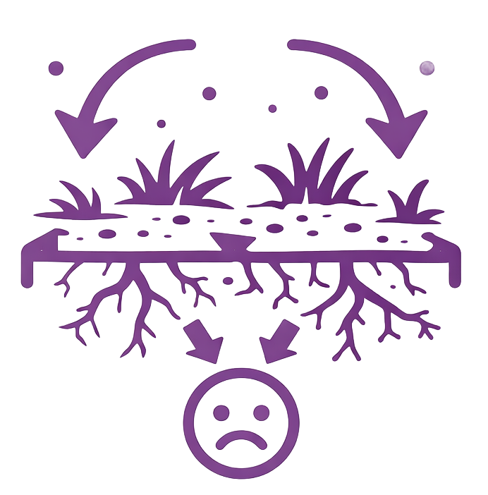 Purple caterpillar with black outlines and antennae.