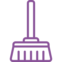 Purple broom icon.