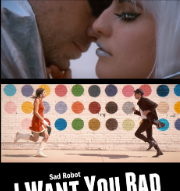 A movie poster for sad robot i want you rad