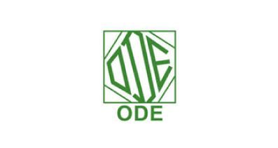 Logotipo verde con las letras “ODE” dentro de un cuadrado y un cuadrado más grande alrededor.