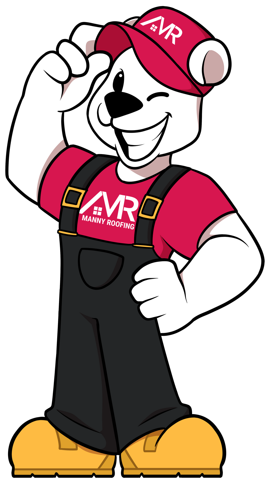 Ariel the Manny Roofing Polar Bear mascot